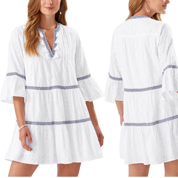 Tommy Bahama Other - Tommy Bahama NWOT Embroidered tier cotton cover up